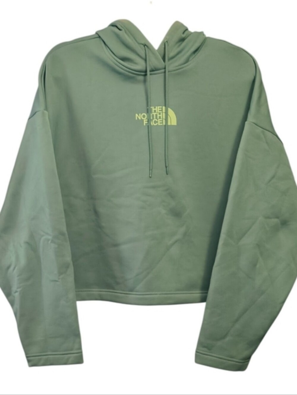 The North Face Women's XL Hoodie Sage Green Cropped Pullover Sweatshirt Top - Picture 7 of 7